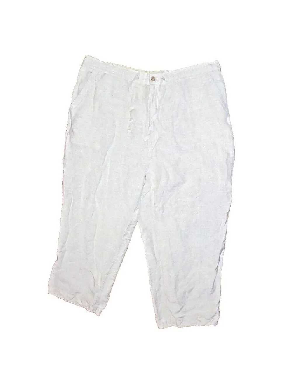 Cubavera Men’s Tan Linen Blend Drawstring Pants XXL Casual Relaxed Fit Pockets